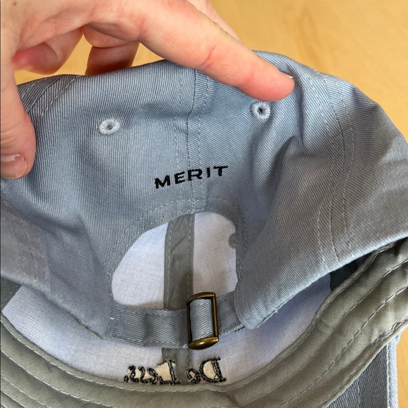 NWOT Merit Beauty Do Less Embroidered Baseball Cap - Light Blue